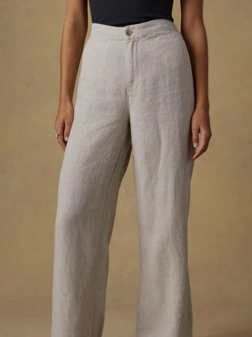 Faherty Women Sun strider Linen Pant Flax SMALL NWT